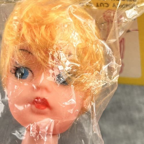 VINTAGE LITTLE MISS SHOPPER DOLL 11” Blonde Blue Eyes White Heels HONG KONG - Thumbnail 4