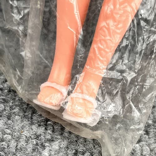 VINTAGE LITTLE MISS SHOPPER DOLL 11” Blonde Blue Eyes White Heels HONG KONG - Thumbnail 5