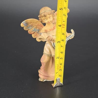 Vintage Italy Angel Nativity Figure With mandolin Depose 5" - Thumbnail 5
