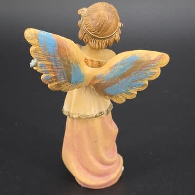 Vintage Italy Angel Nativity Figure With mandolin Depose 5" - Thumbnail 3