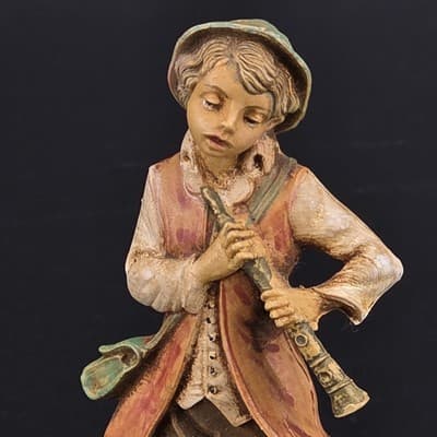 Vintage Fontaine Depose Italy Flute Player Musician 4” #143 - Thumbnail 2