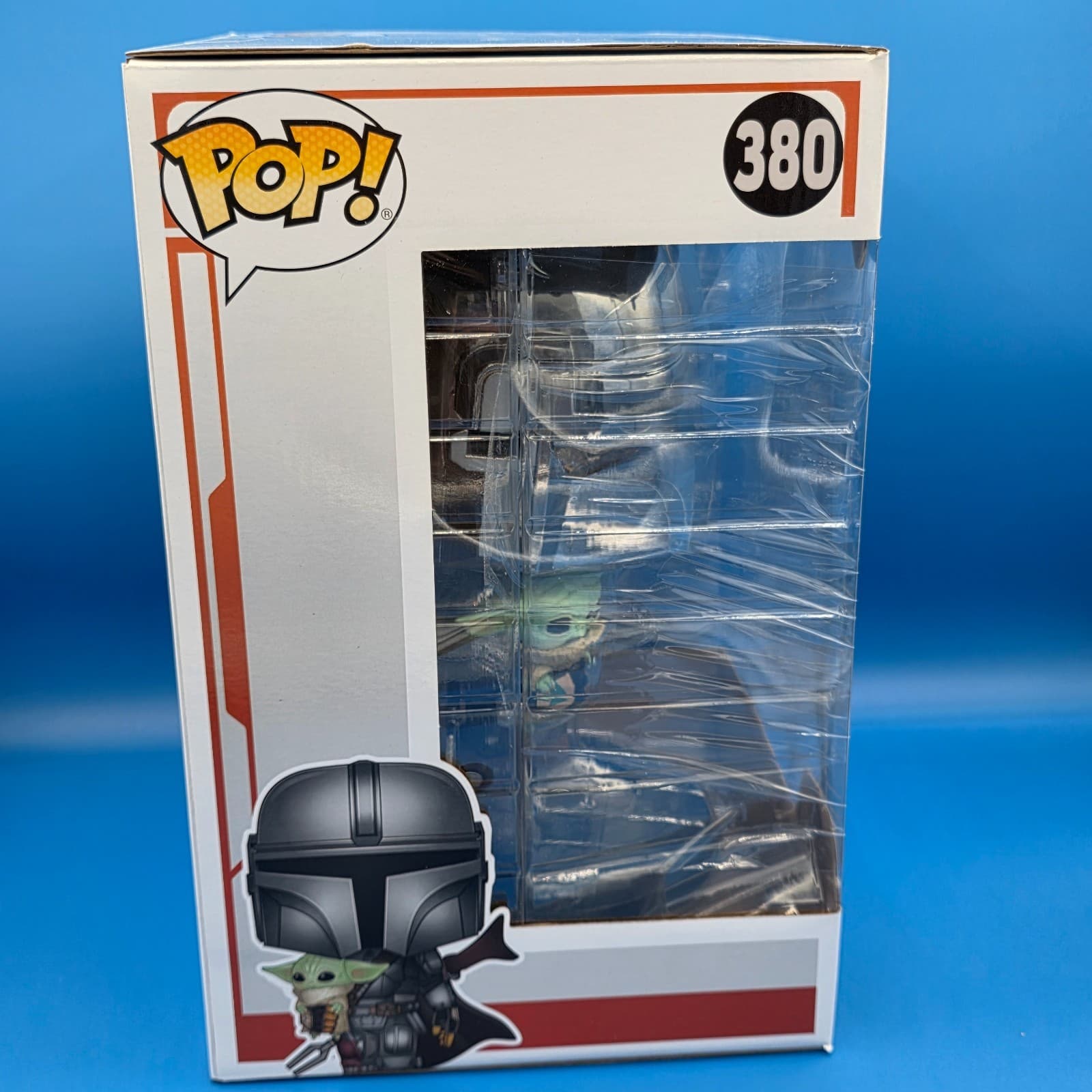Funko Pop Star Wars 10-Inch Mandalorian with The Child #380 Chrome Vinyl Figure - Thumbnail 4
