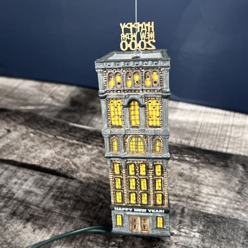 DEPT 56 TIMES SQUARE 2000 THE TIMES TOWER 98775 LIGHT UP ORNAMENT NEW YEARS BALL - Thumbnail 11