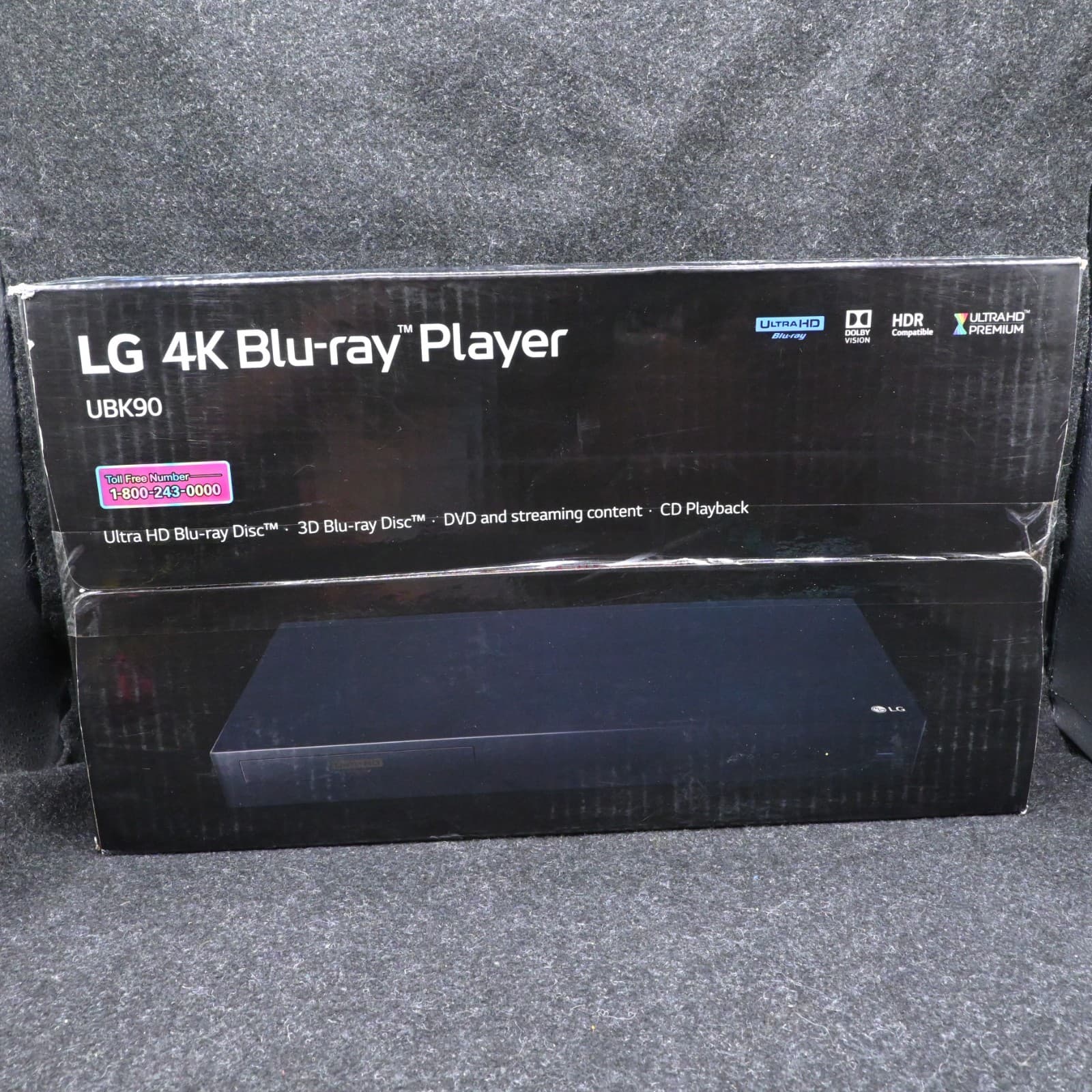 LG UBK90 4K Ultra-HD Blu-ray Disc Player with Dolby Vision New
