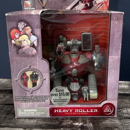 VTG 1999 BANDAI XYBER 9 NEW DAWN HEAVY ROLLER TYPE 2 BATTEL ROBOT MACHESTRO - Thumbnail 2