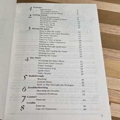 Vintage The Longest Journey PC Manual Only - Thumbnail 4