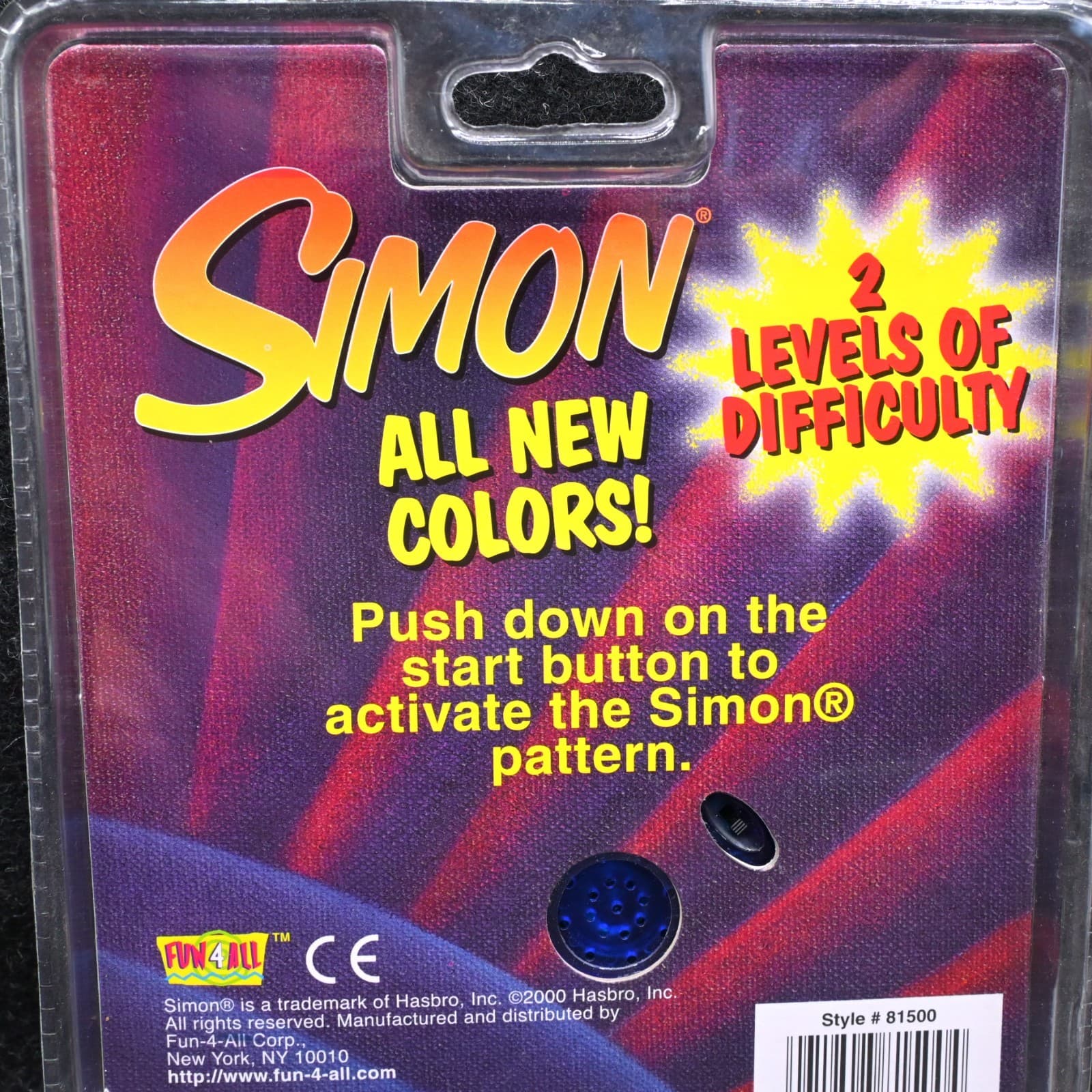Simon HASBRO VTG Keychain 2000 New Sealed Manu. by Fun 4 All - Thumbnail 5