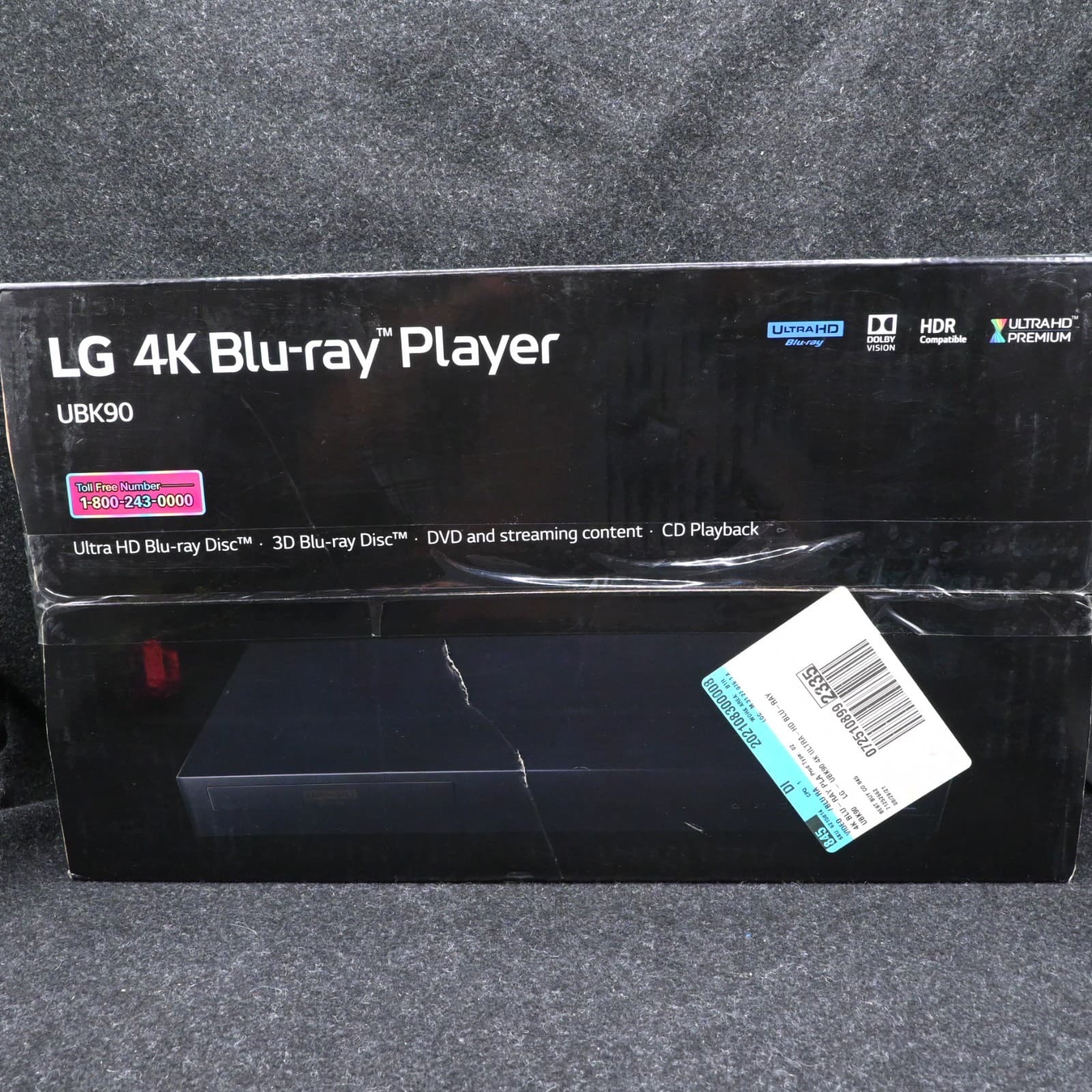 LG UBK90 4K Ultra-HD Blu-ray Disc Player with Dolby Vision New - Thumbnail 3