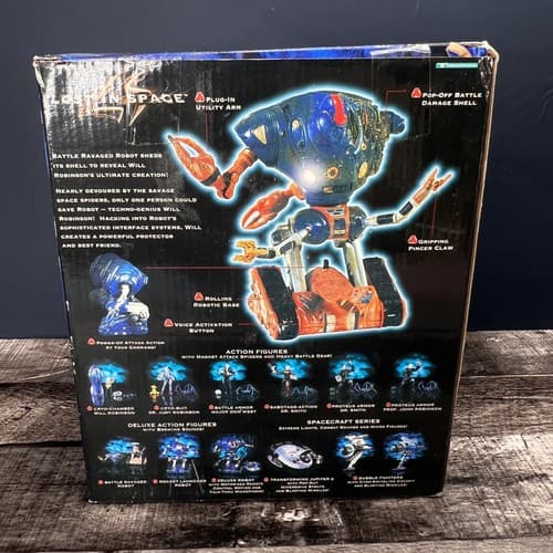 VTG 1997 Lost in Space Battle Ravaged Robot Action Figure Sounds Trendmaster - Thumbnail 4