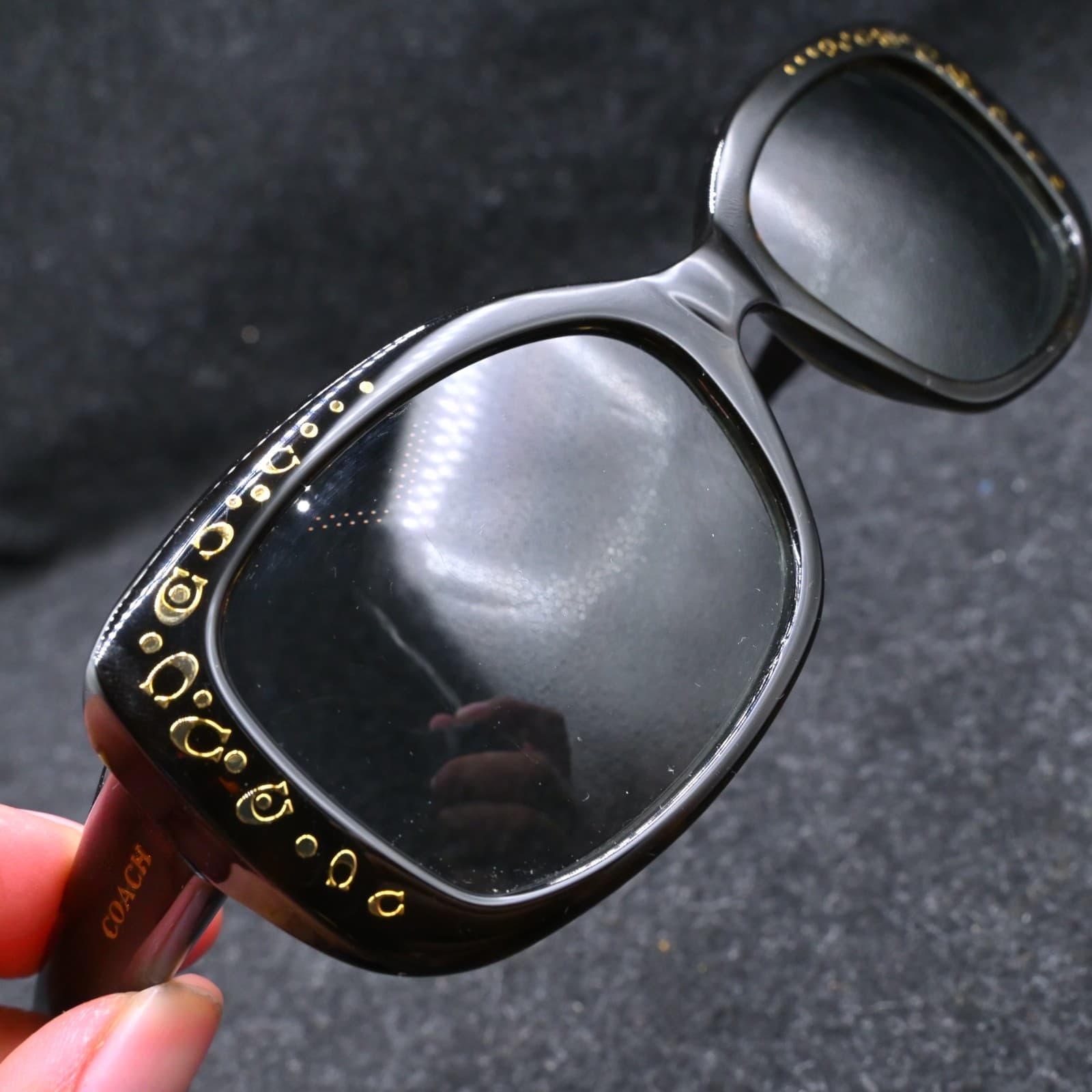 Coach Women Sunglasses Hc8161 512013 Dark Tortoise W/ Black Lens - Thumbnail 4