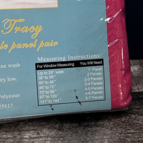 New TRACY PINK SHEER VOILE WINDOW PANEL PAIR 2 40x84 Polyester - Thumbnail 6