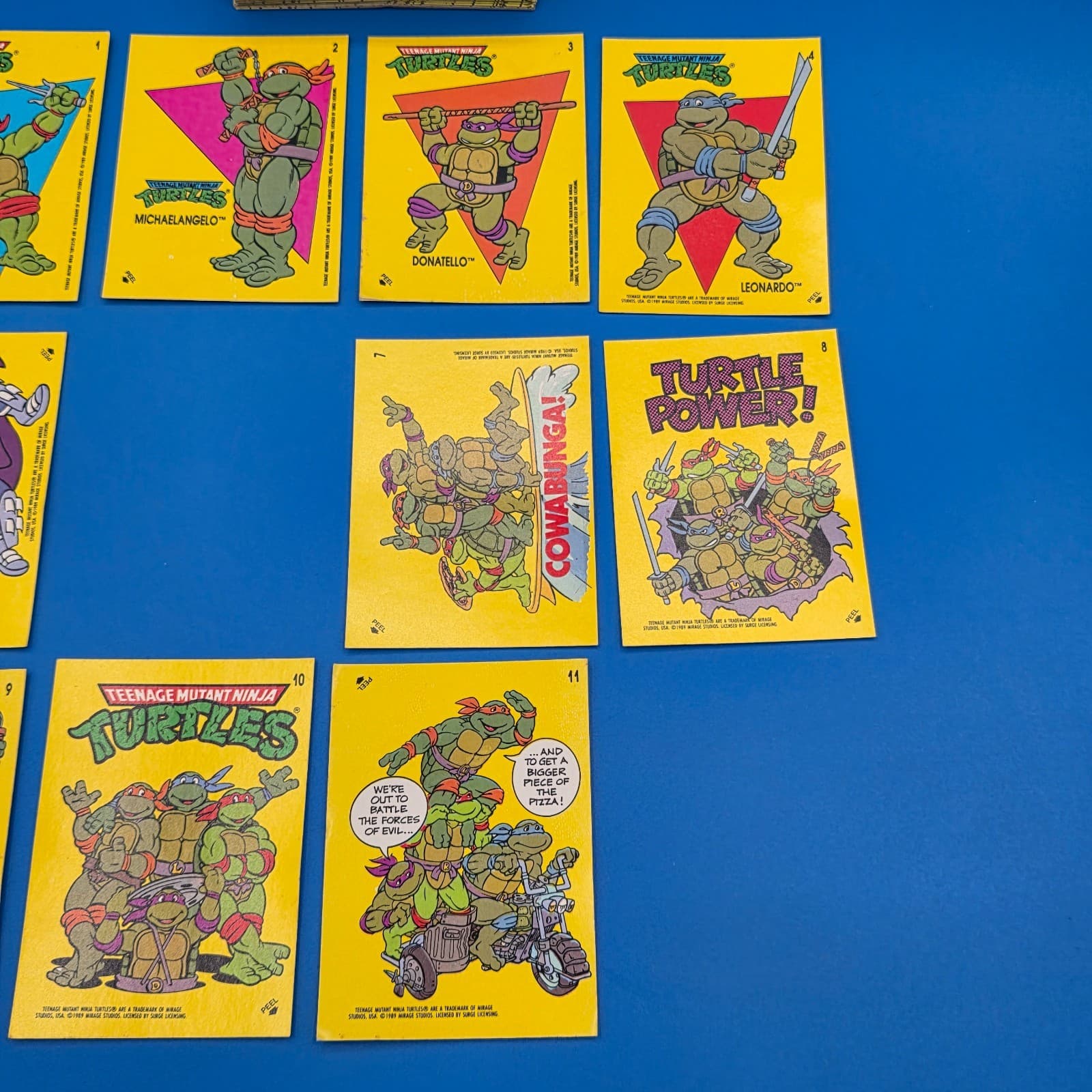 1989 Teenage Mutant Ninja Turtles Complete Trading Card Set 88 w/ 10 Stickers - Thumbnail 3