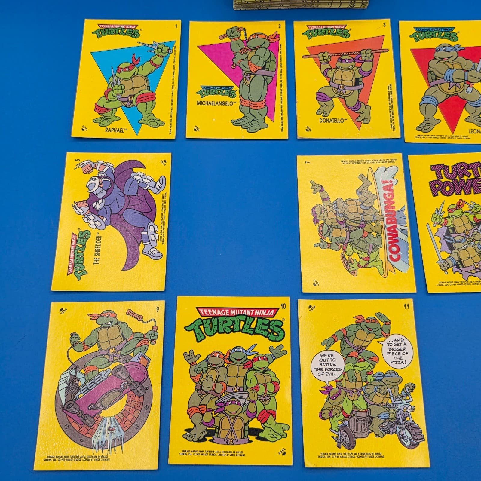 1989 Teenage Mutant Ninja Turtles Complete Trading Card Set 88 w/ 10 Stickers - Thumbnail 2
