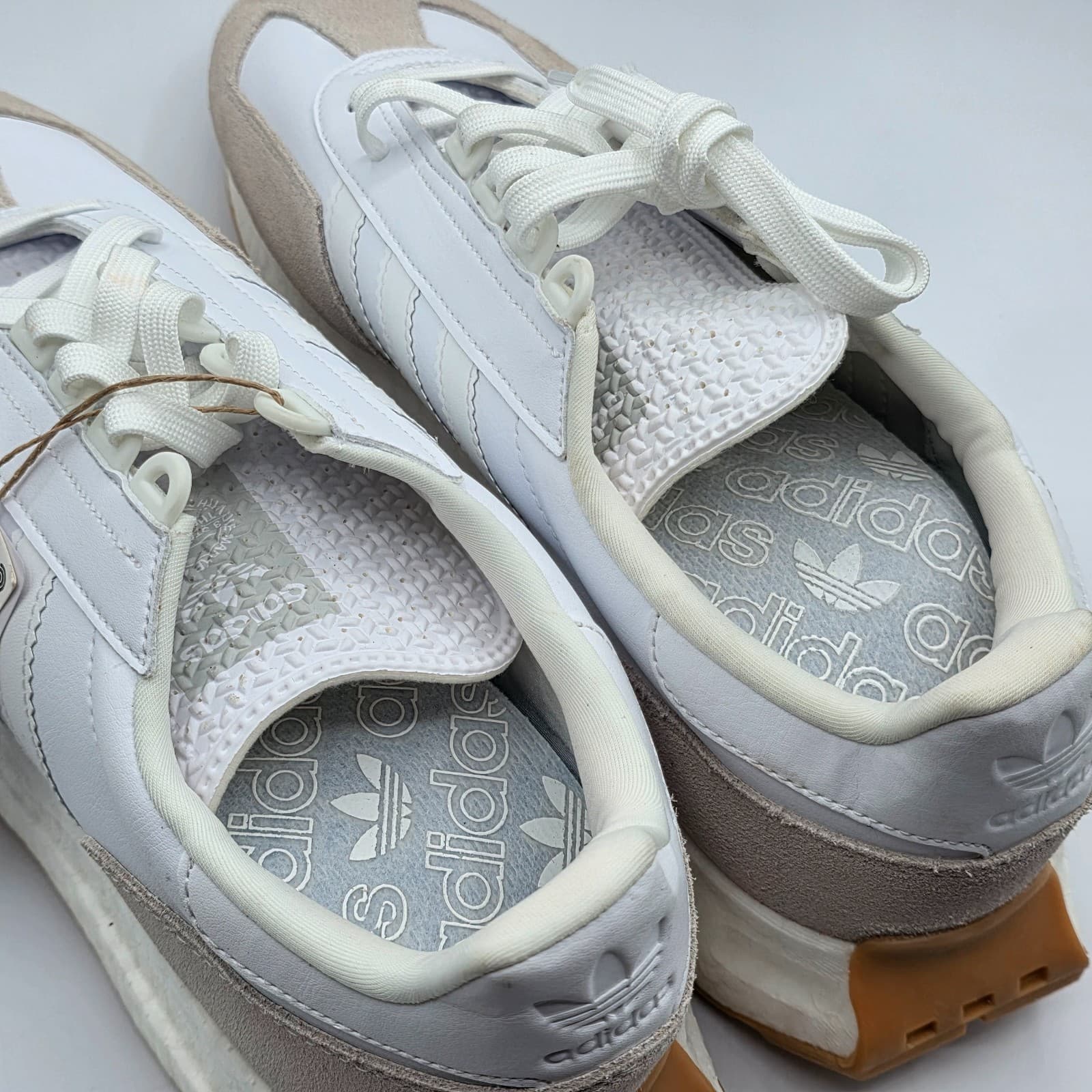Adidas Originals Retropy E5 Men's Size 13 Boost White Gum Sneakers Retro HR1421 - Thumbnail 4