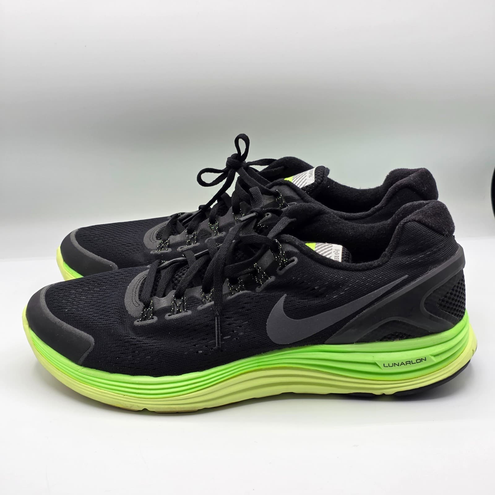 Nike Men Sz 12 Lunaglide+ 4 Flash 3M Black Electric Green Liquid Lime 537475-003 - Thumbnail 9