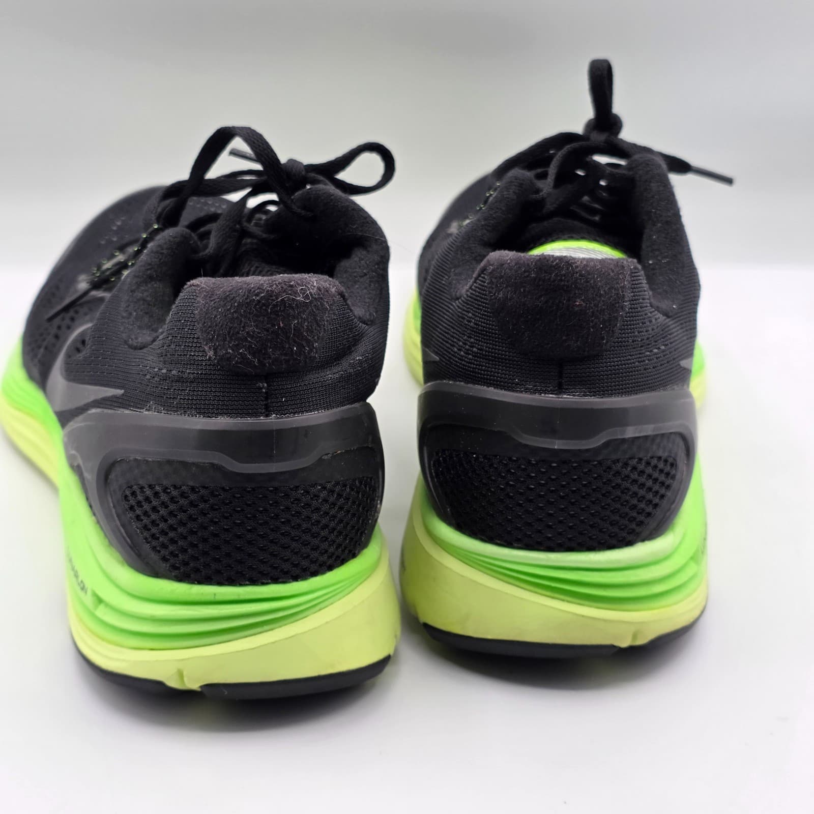 Nike Men Sz 12 Lunaglide+ 4 Flash 3M Black Electric Green Liquid Lime 537475-003 - Thumbnail 4