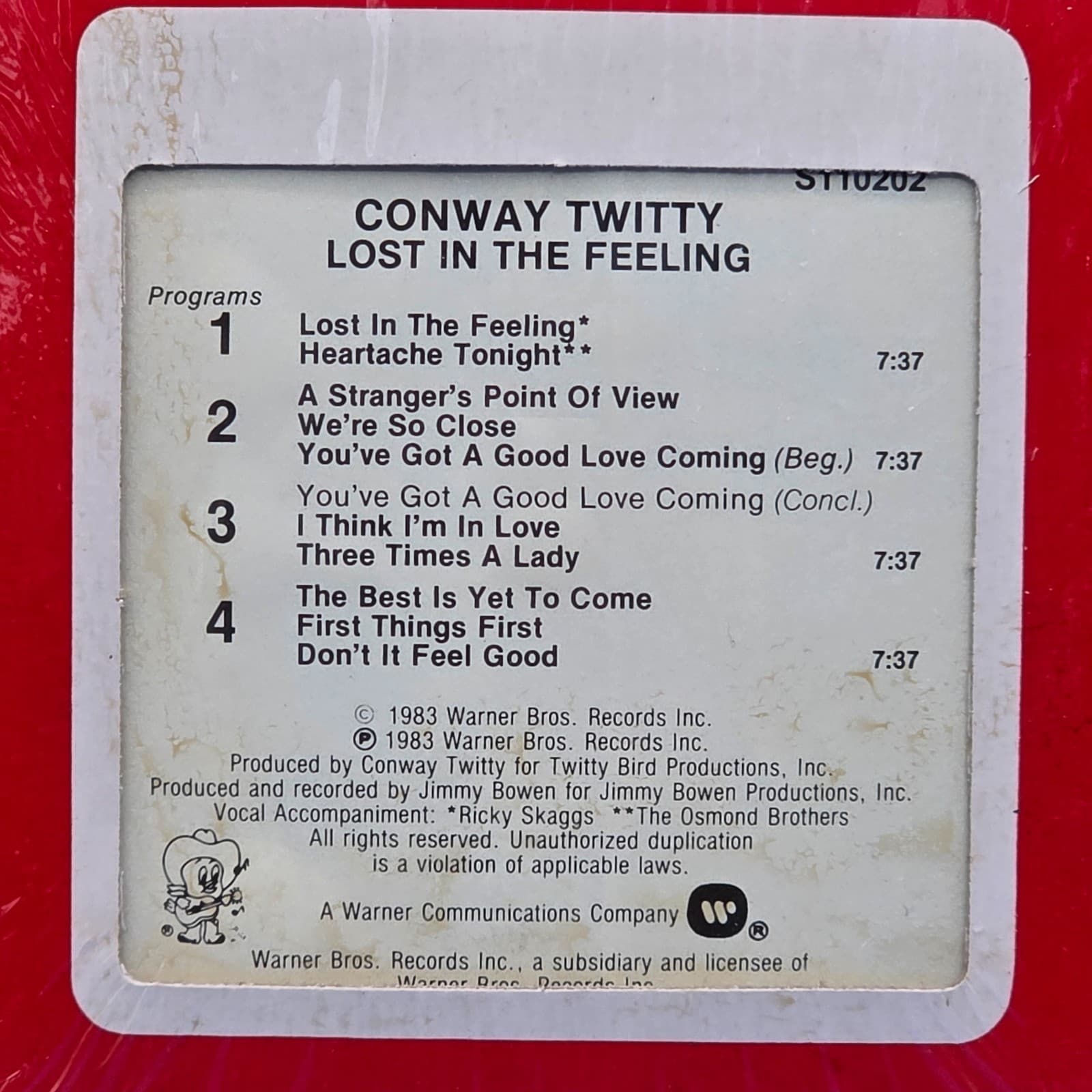 Conway Twitty - Lost in the Feeling - 8 Track Tape - New and Still Sealed - Thumbnail 6