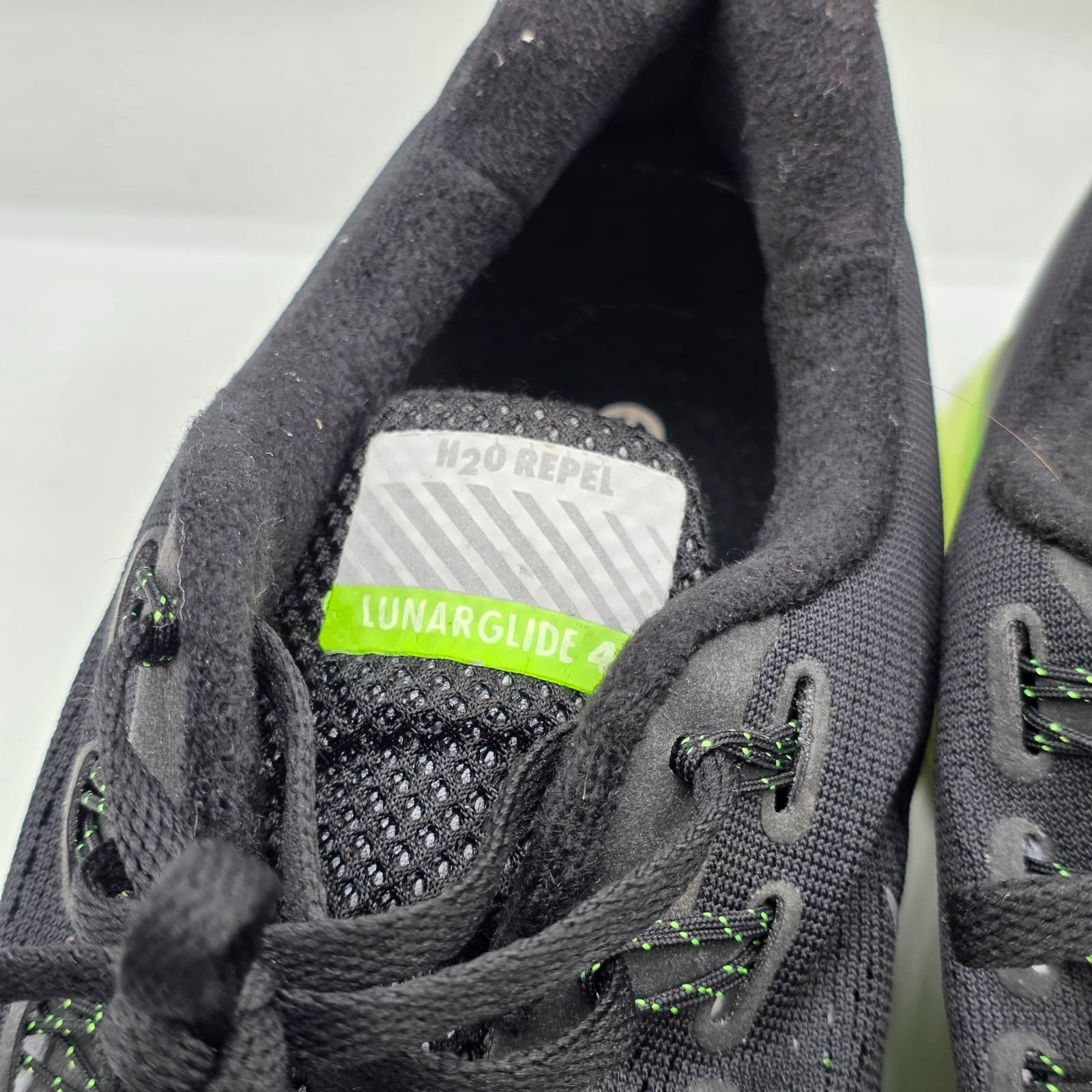 Nike Men Sz 12 Lunaglide+ 4 Flash 3M Black Electric Green Liquid Lime 537475-003 - Thumbnail 6