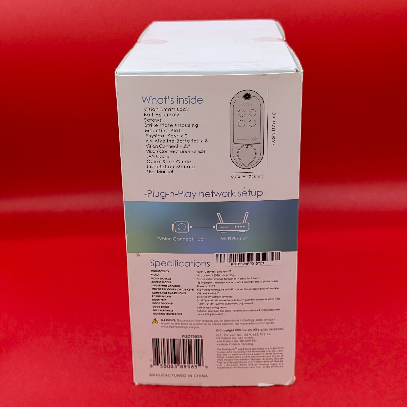 LOCKLY VISION SATIN SMART DOORLOOK DEADBOLT VIDEO AUDIO DOORBELL PGD798SN - Thumbnail 13