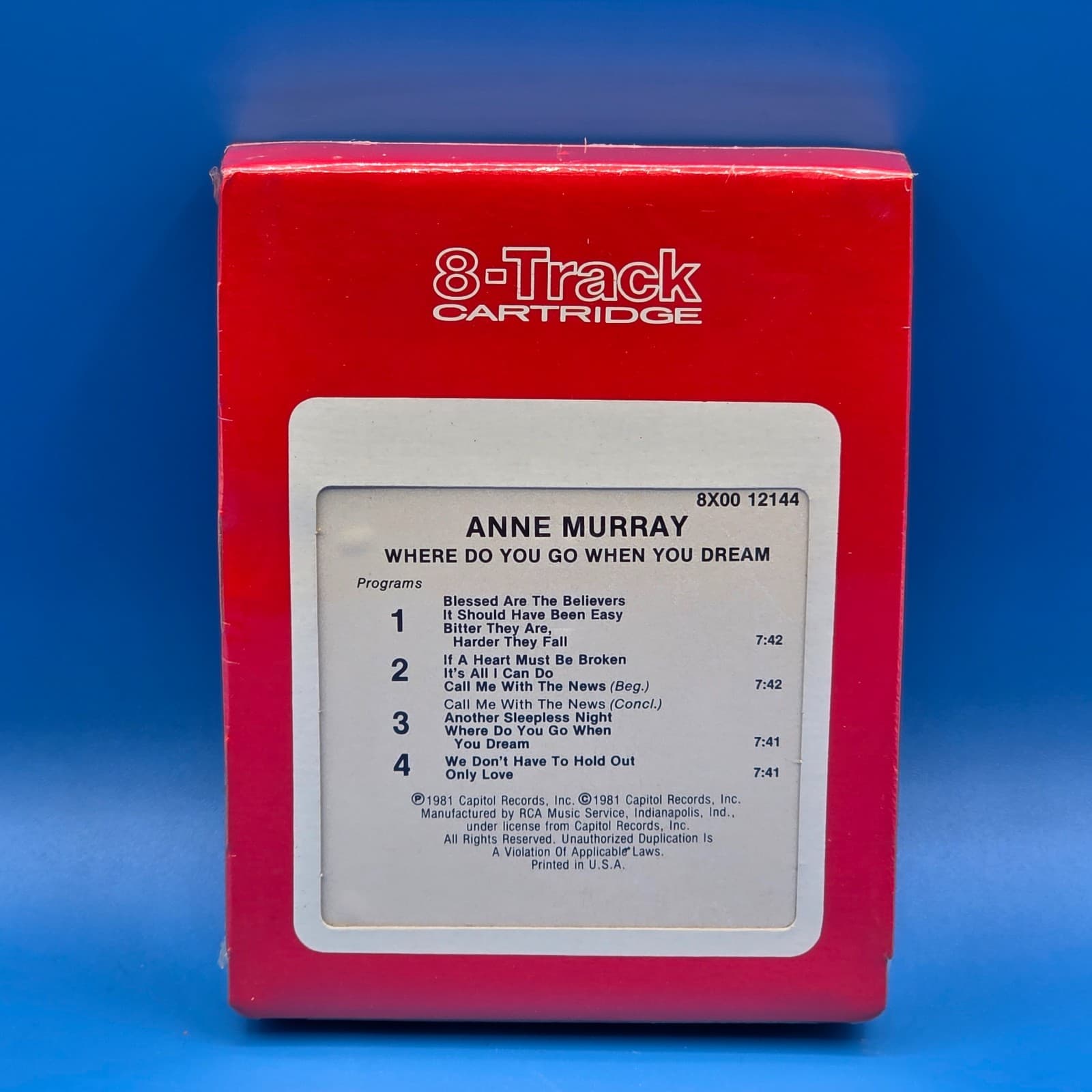 ANNE MURRAY - "Where Do You Go When You Dream" Vintage Collectible 8-Track Tape - Thumbnail 2