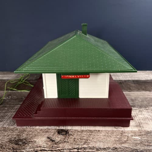 VINTAGE LIONEL # 6-2133 ILLUMINATED FREIGHT STATION O Gauge WITH ORIGINAL BOX - Thumbnail 4