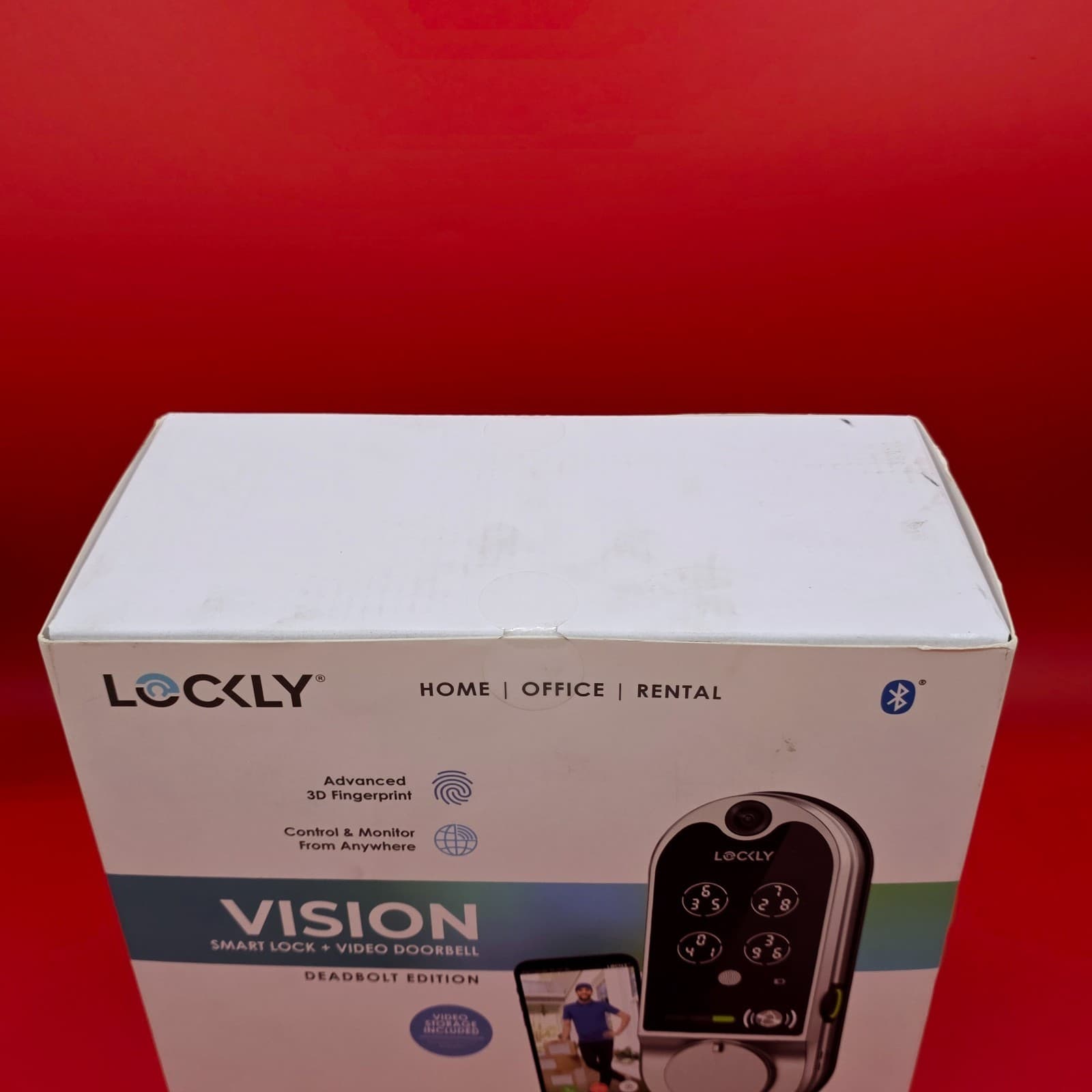 LOCKLY VISION SATIN SMART DOORLOOK DEADBOLT VIDEO AUDIO DOORBELL PGD798SN - Thumbnail 3