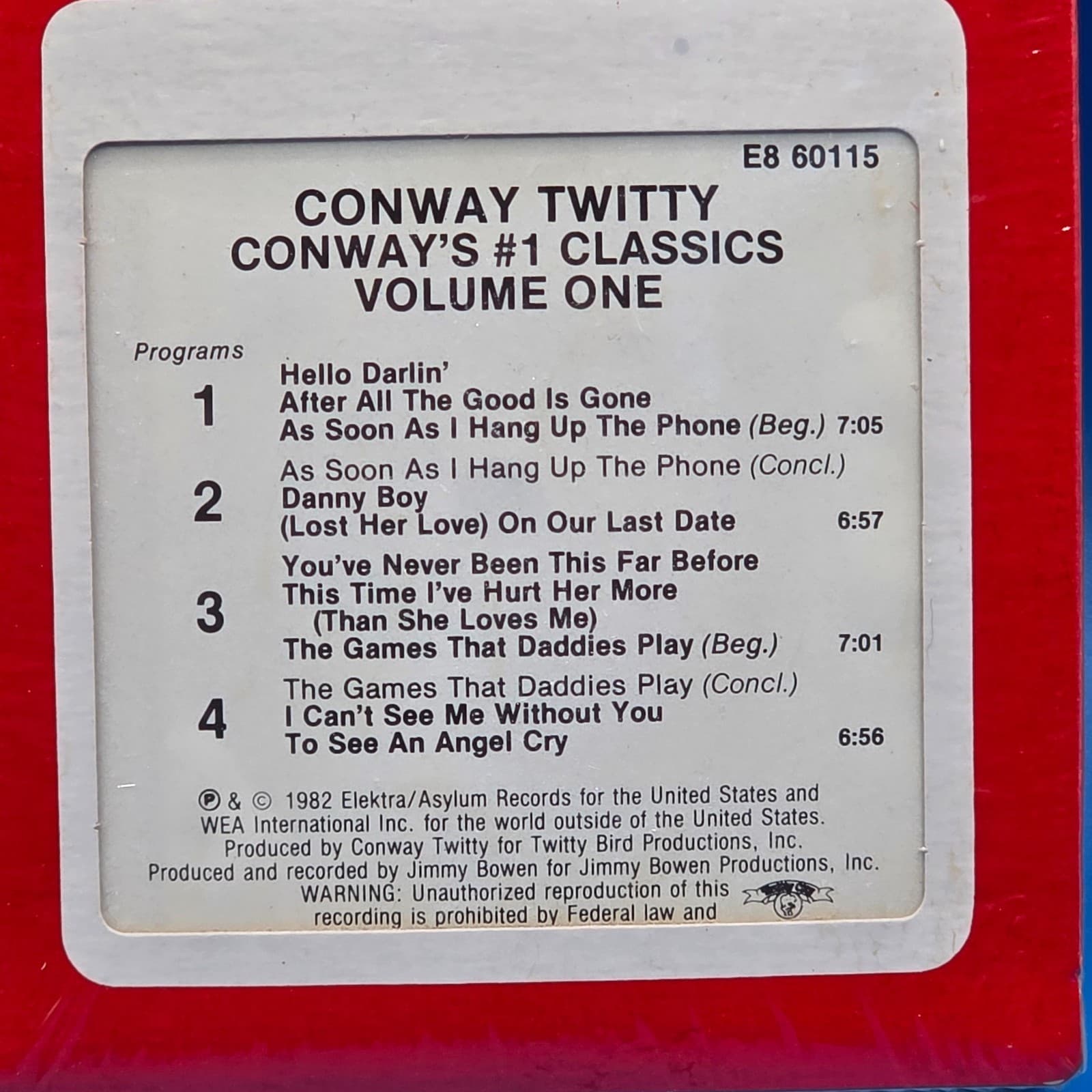 NEW SEALED CONWAY TWITTY: Conway's #1 Classics - Volume 1 -9140 8 Track Tape - Thumbnail 5