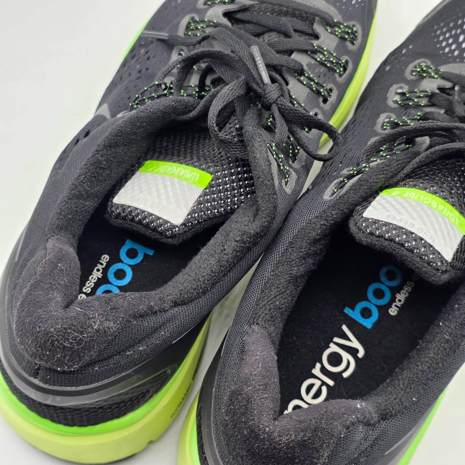 Nike Men Sz 12 Lunaglide+ 4 Flash 3M Black Electric Green Liquid Lime 537475-003 - Thumbnail 3