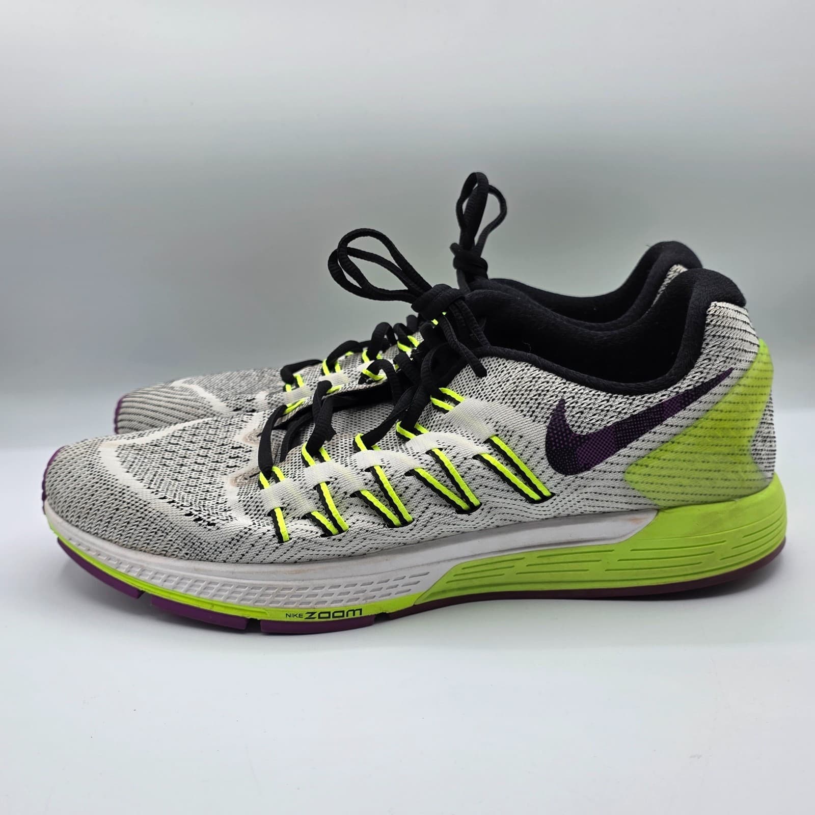Nike Air Zoom Odyssey Mens Size 12 White Volt Athletic Running Shoes Sneakers - Thumbnail 2