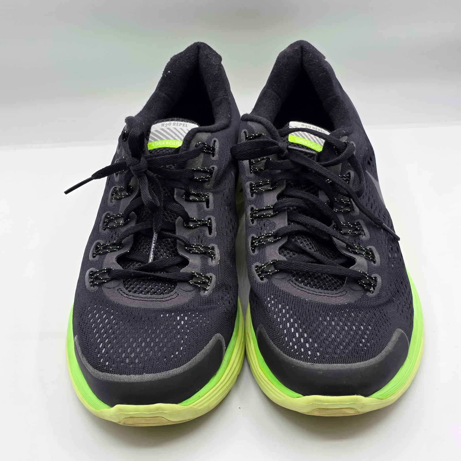 Nike Men Sz 12 Lunaglide+ 4 Flash 3M Black Electric Green Liquid Lime 537475-003 - Thumbnail 7