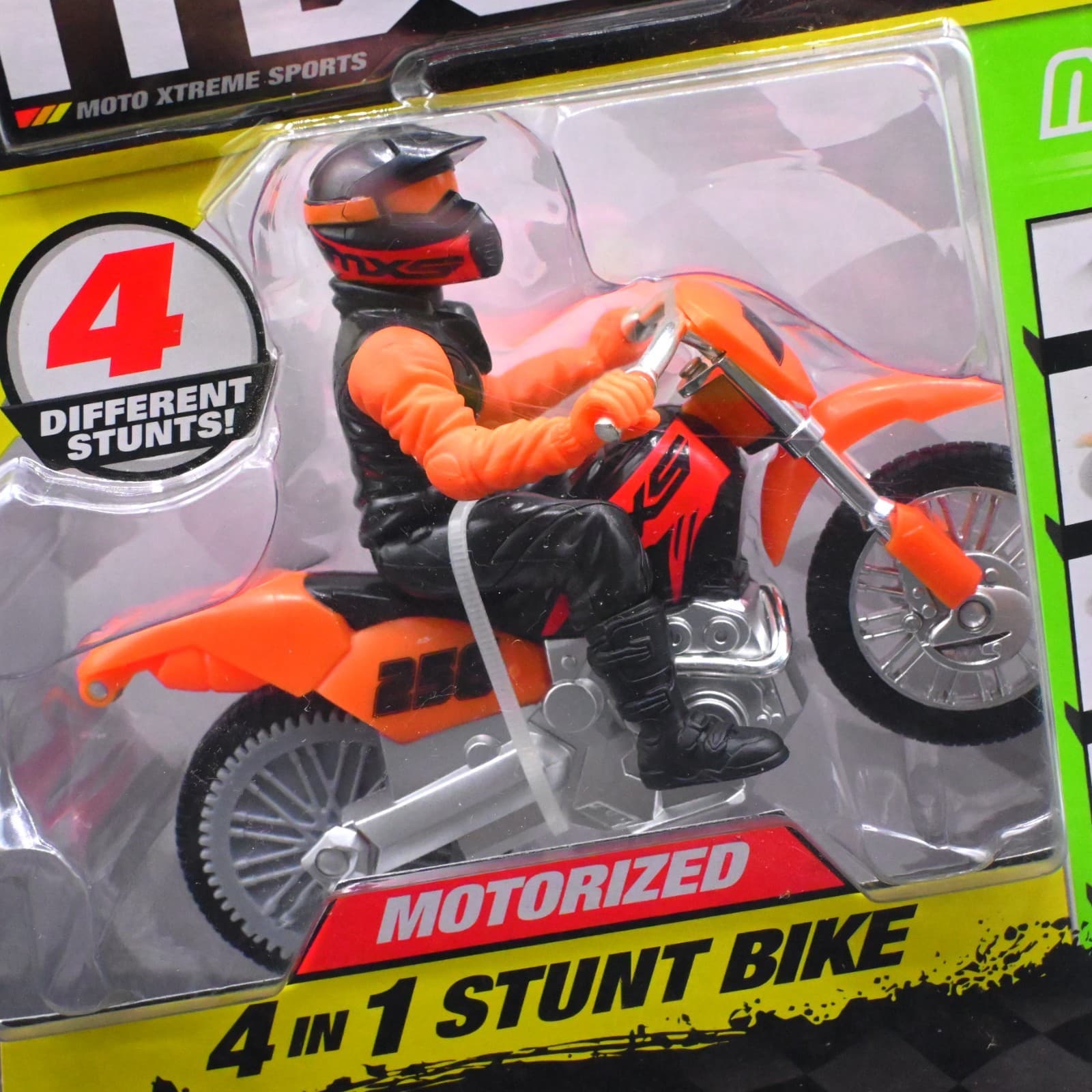 MXS Motocross Bike Toy 2016 Moto 4 in 1 Stunt Bike Motorized Orange - Thumbnail 3