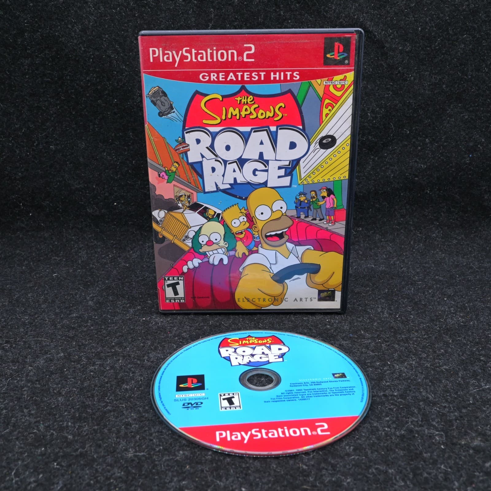 NO MANUAL Simpsons Road Rage (Sony PlayStation 2, 2001) PS2 GREATEST HITS