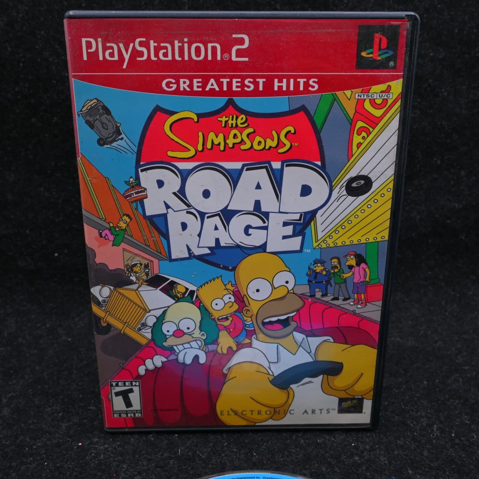 NO MANUAL Simpsons Road Rage (Sony PlayStation 2, 2001) PS2 GREATEST HITS - Thumbnail 3