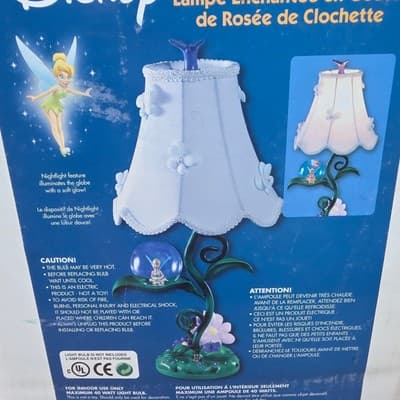 VTG Disney Enchanted Dew Drop Tinkerbell Sculptural Lamp Old Stock #`10314 - Thumbnail 3