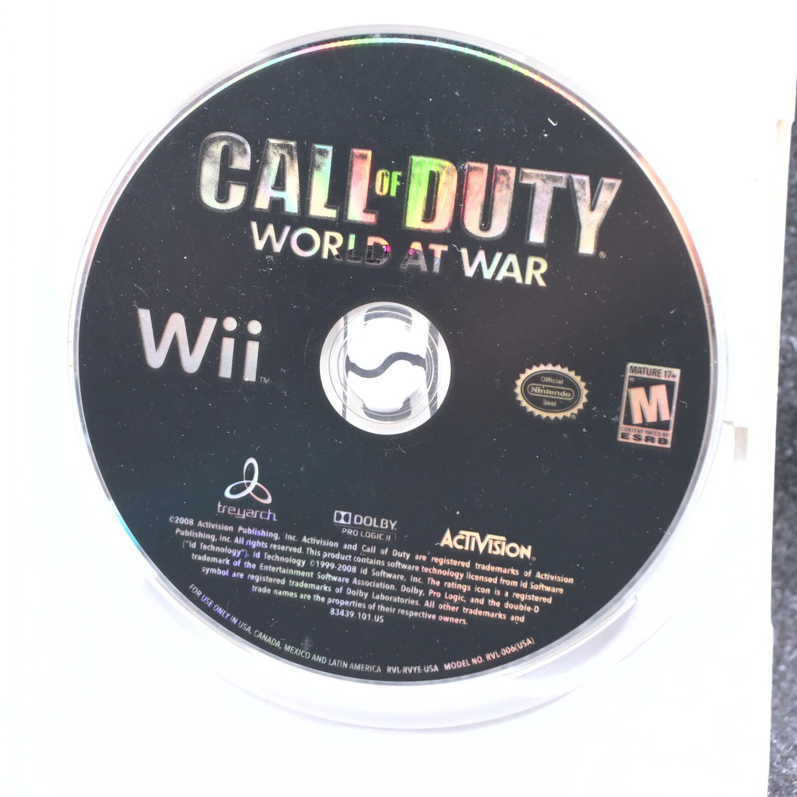 Call of Duty World at War - Nintendo Wii - DISC ONLY - Thumbnail 2