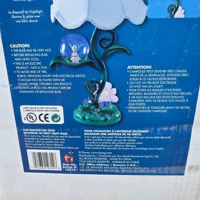 VTG Disney Enchanted Dew Drop Tinkerbell Sculptural Lamp Old Stock #`10314 - Thumbnail 4