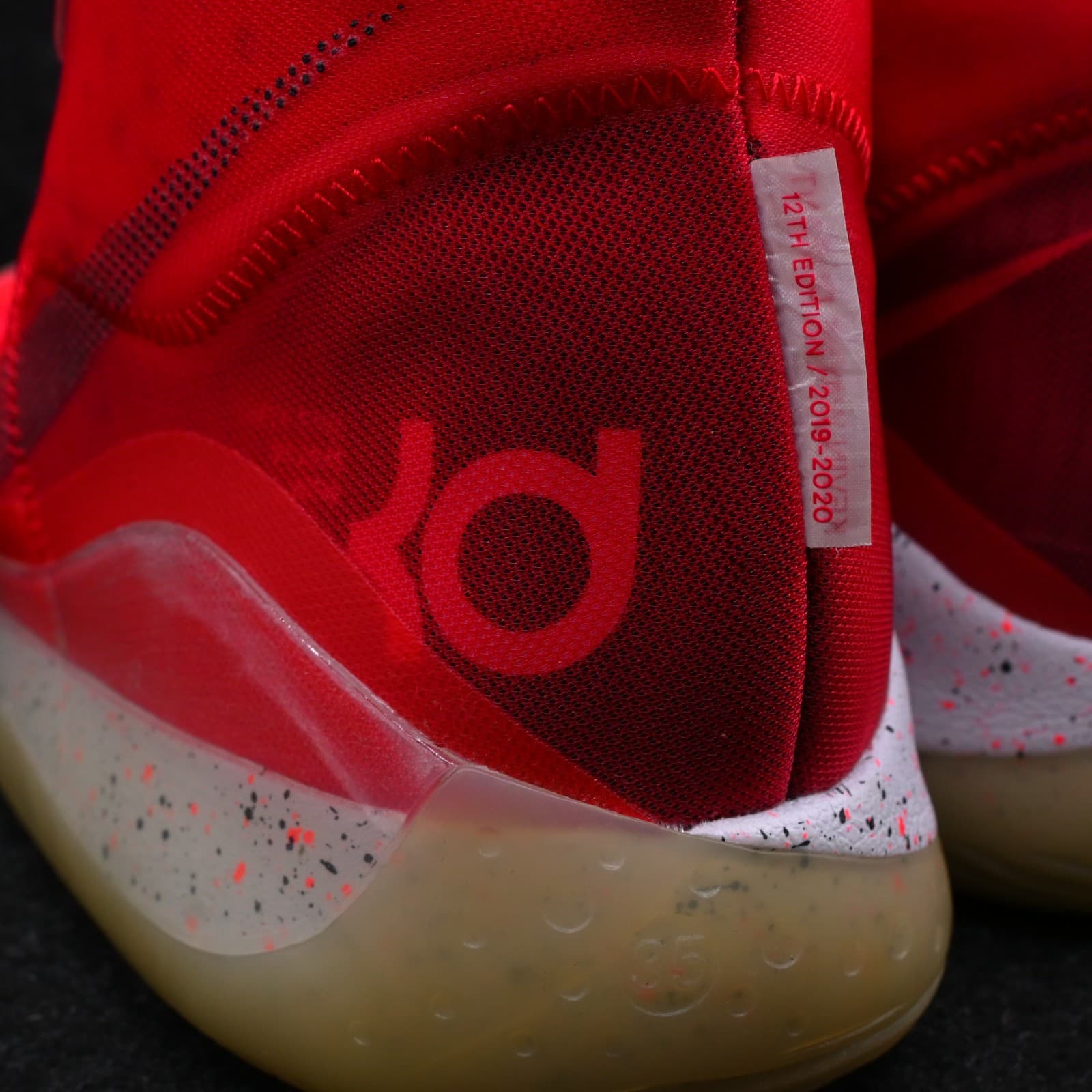 Nike Zoom KD 12 Mens Size 11.5 University Red Basketball Shoes AR4229-600 - Thumbnail 7