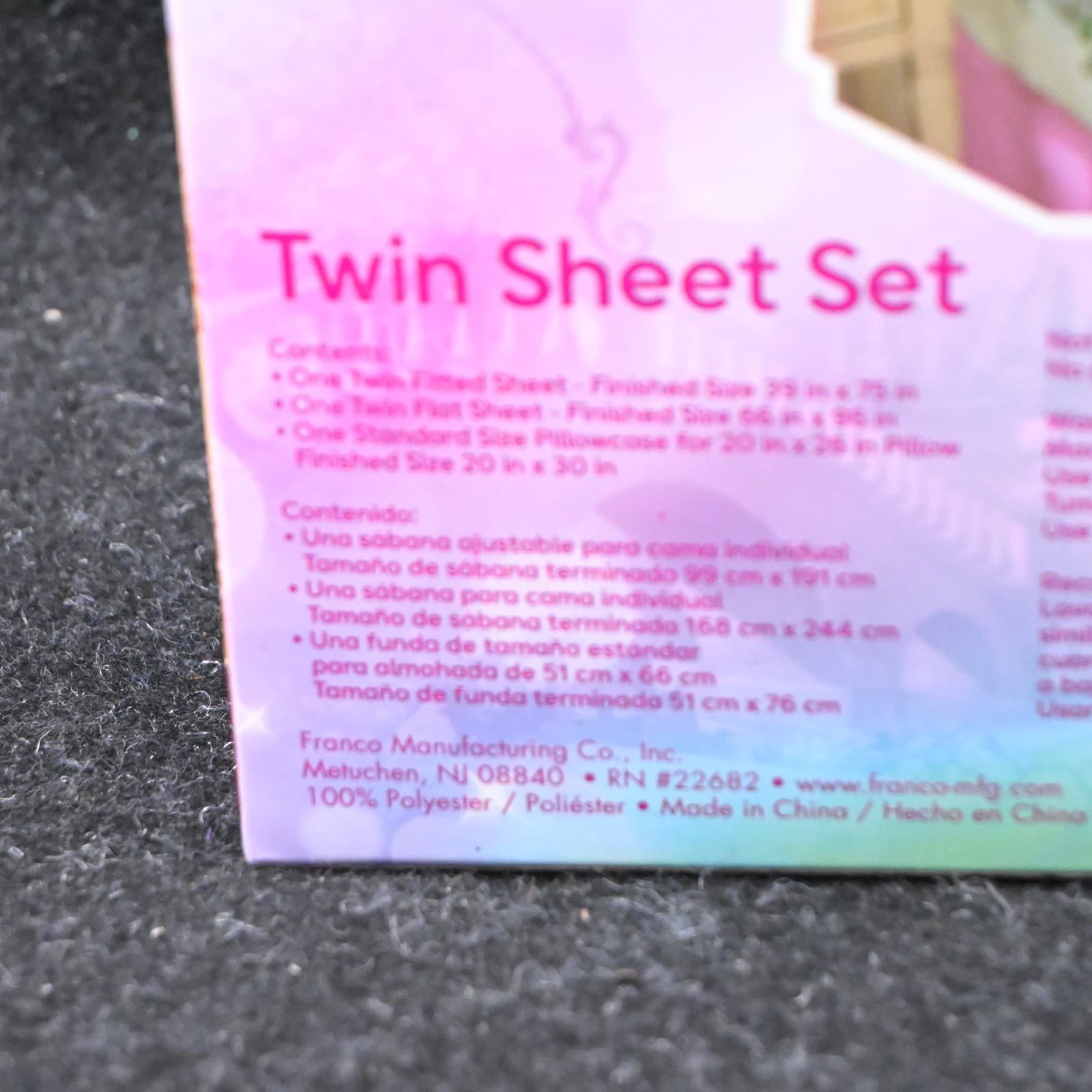 Disney Princess Fairy Tales Sheet Set-3 Pc Set -TWIN, Belle & Moana…New - Thumbnail 7