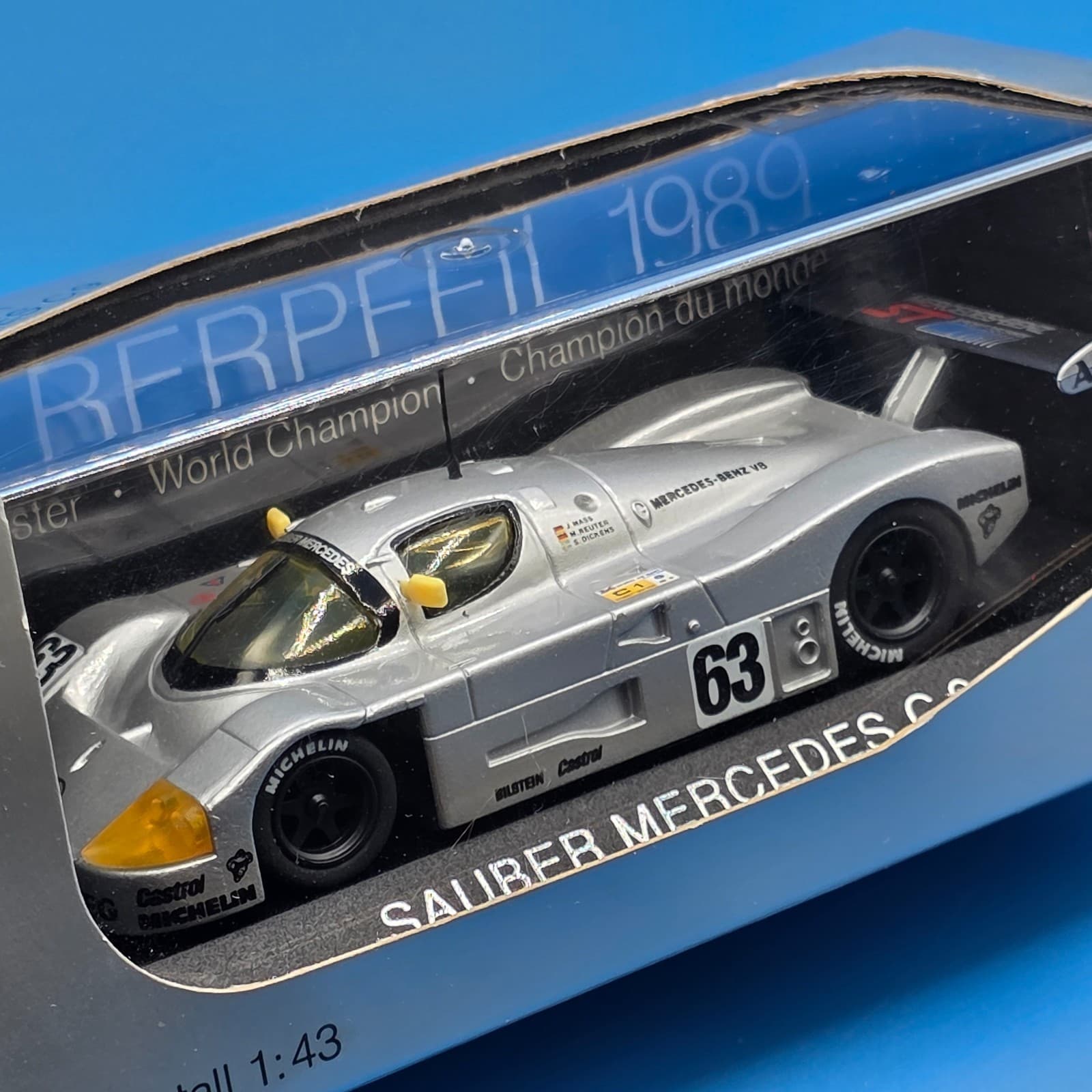 MAX Models Sauber Mercedes C9 Silberpfeil 1989 1:43 Scale Model Car - France - Thumbnail 8