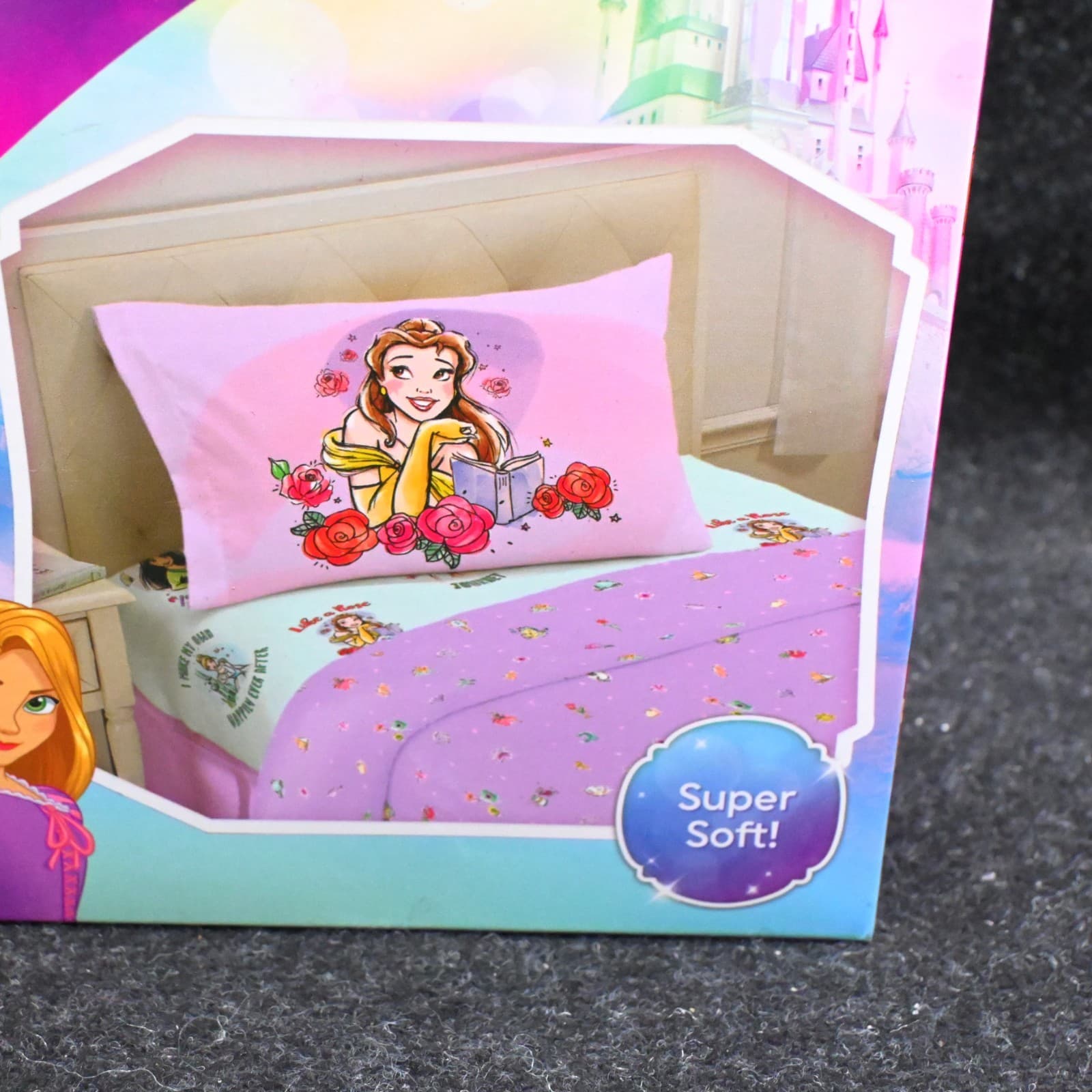 Disney Princess Fairy Tales Sheet Set-3 Pc Set -TWIN, Belle & Moana…New - Thumbnail 3