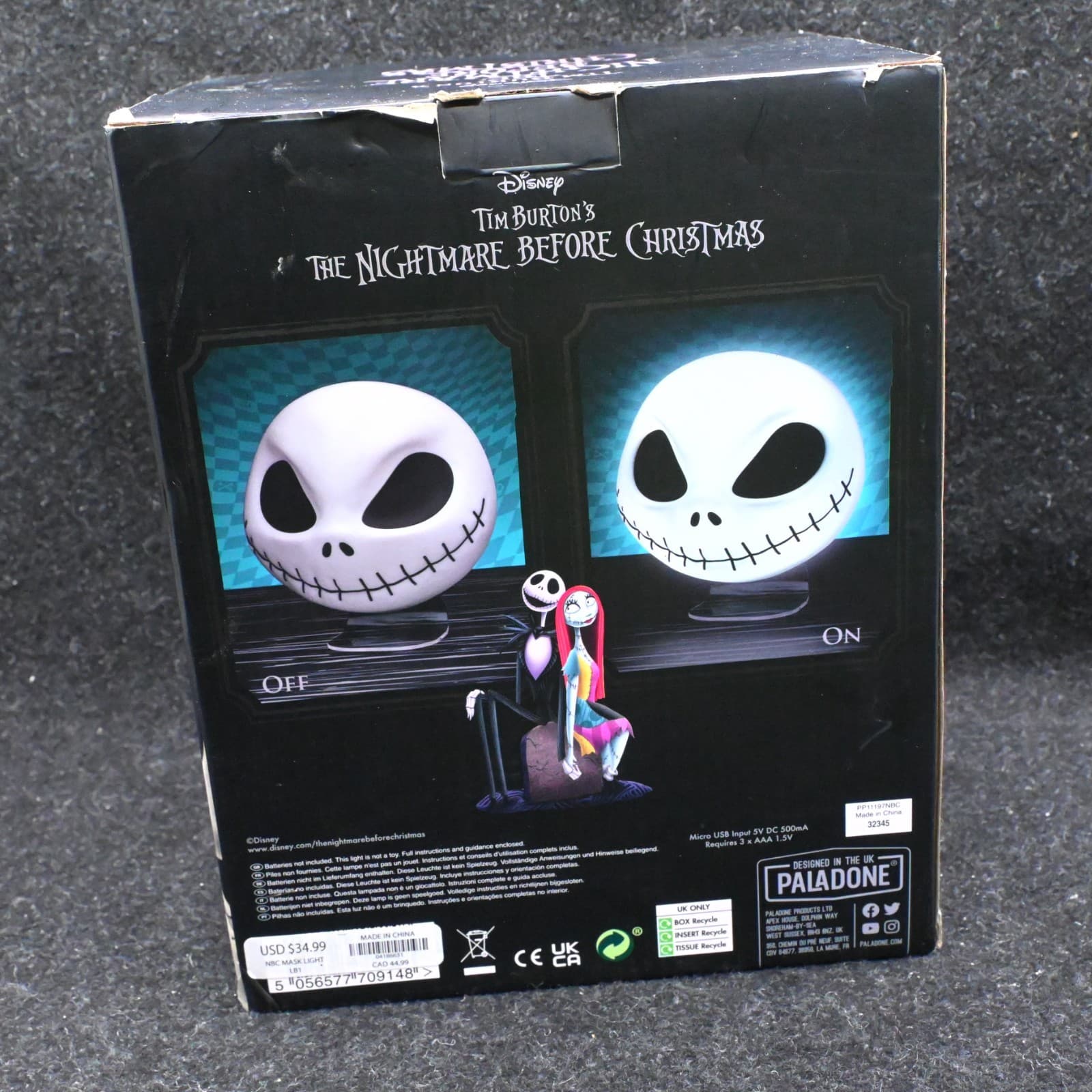 Jack Skellington Nightmare Before Christmas Light - Paladone - New in box - Thumbnail 7