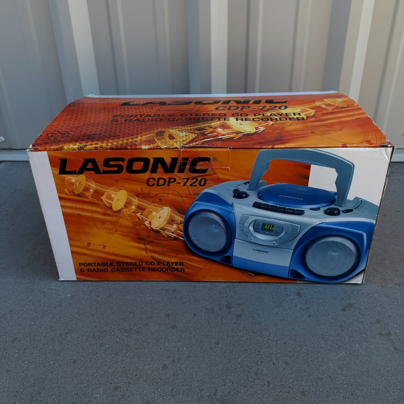 VTG Lasonic CDP-720 Radio Portable Stereo CD Player & Radio Cassette Recorder