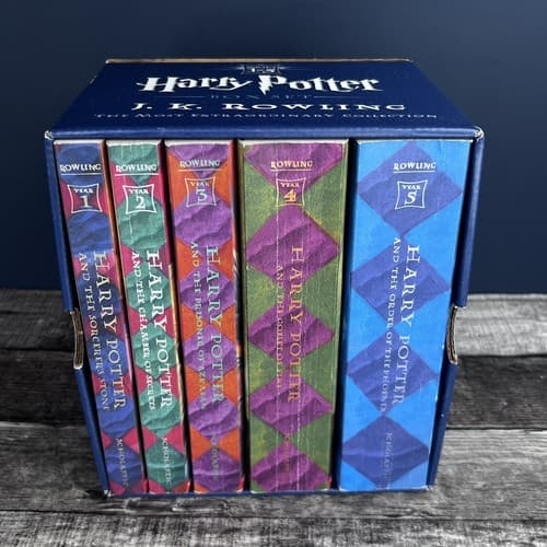 Harry Potter Series, Set of Books 1-5, By J.K. Rowling Magic Adventure Hogwarts