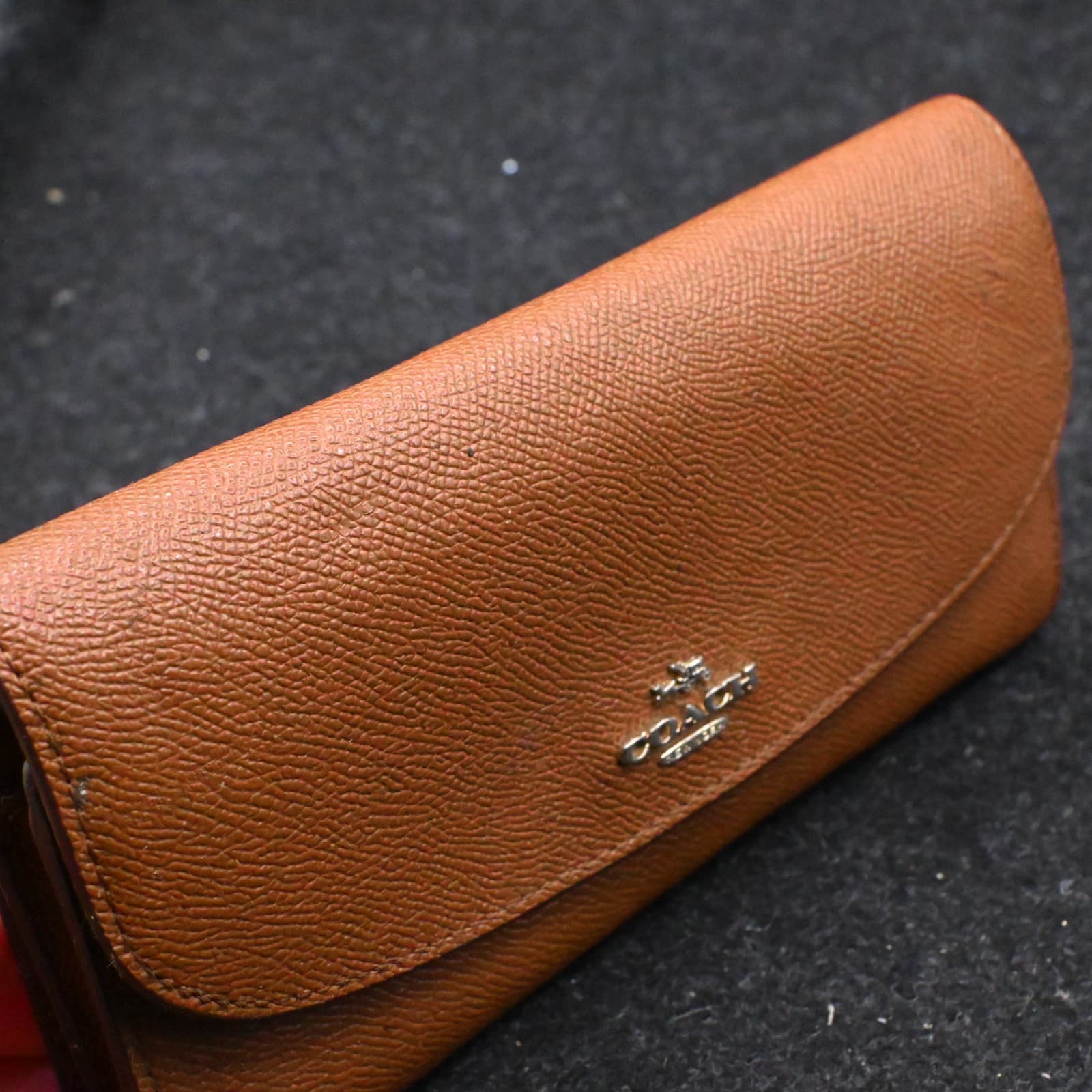 Coach Brown Leather Flap Continental Wallet - Thumbnail 3