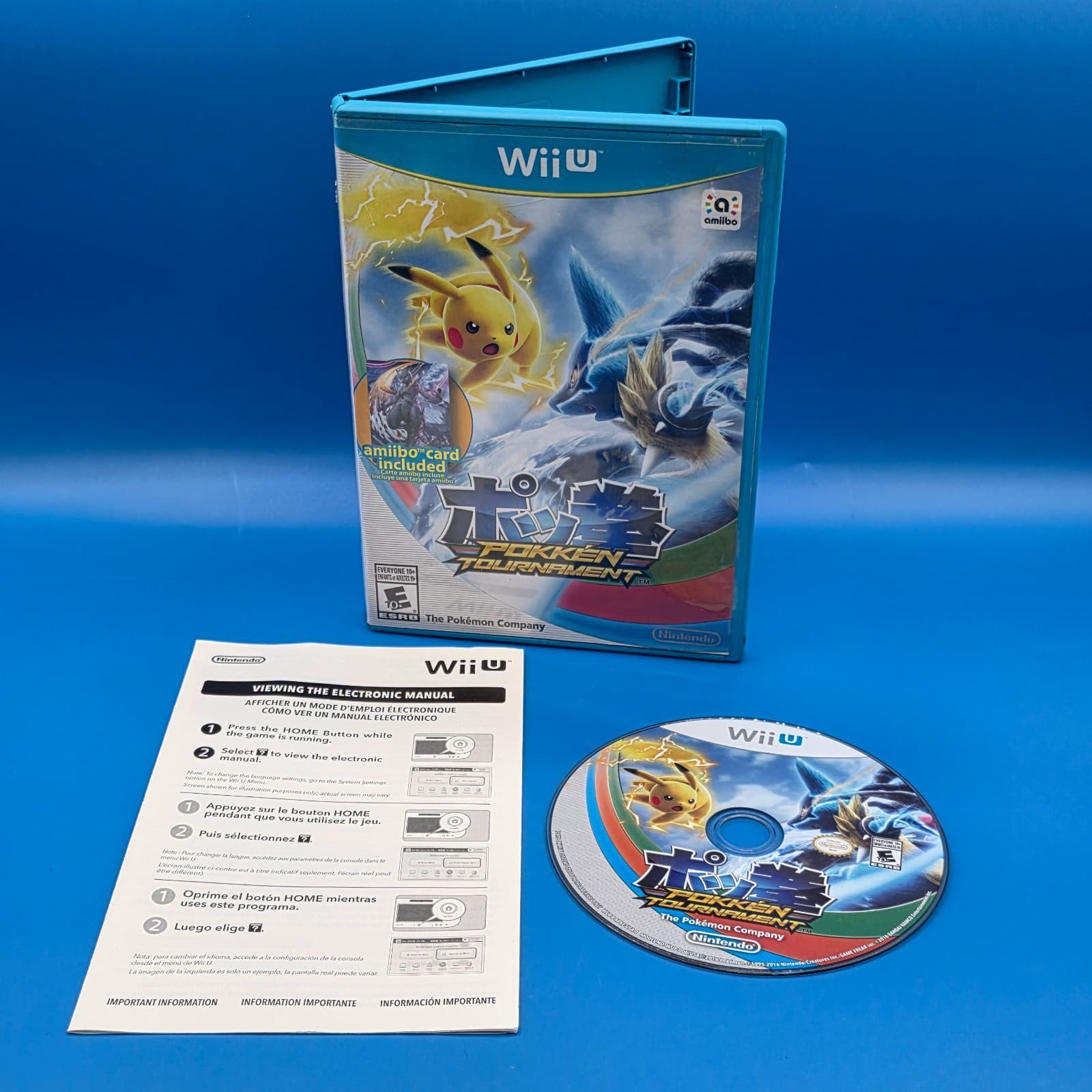 Pokken Tournament (Nintendo Wii U, 2016) Tested Pokémon Game Complete CIB