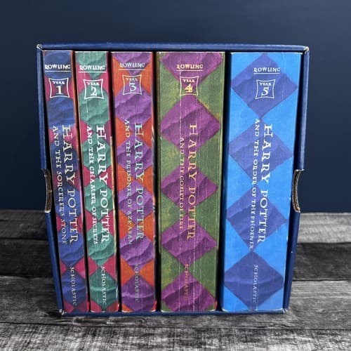 Harry Potter Series, Set of Books 1-5, By J.K. Rowling Magic Adventure Hogwarts - Thumbnail 2
