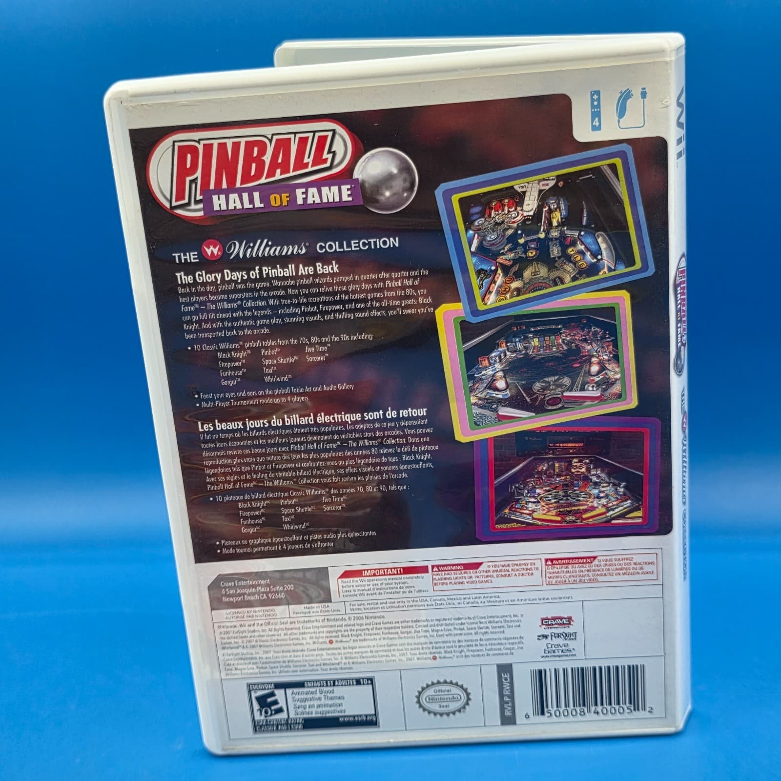 Pinball Hall of Fame: The Williams Collection (Nintendo Wii, 2008) CIB - Tested - Thumbnail 4