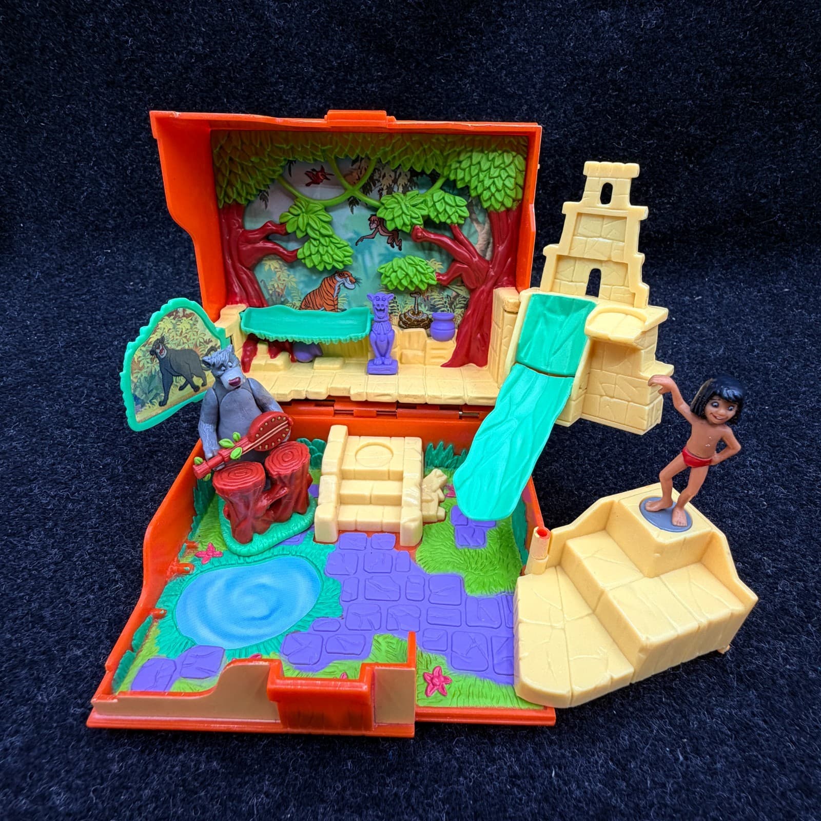 Disney Jungle Book 2 MOWGLI'S SWINGIN' ADVENTURE Micro Playset 2002 INCOMPLETE - Thumbnail 6