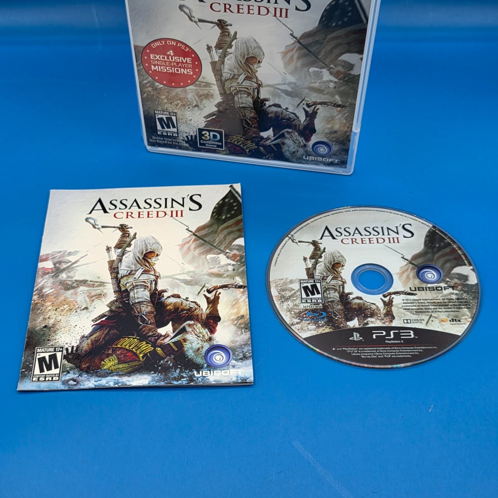 Assassin's Creed III 3 (Sony Playstation 3, PS3) - CIB Complete In Box (WORKING) - Thumbnail 2