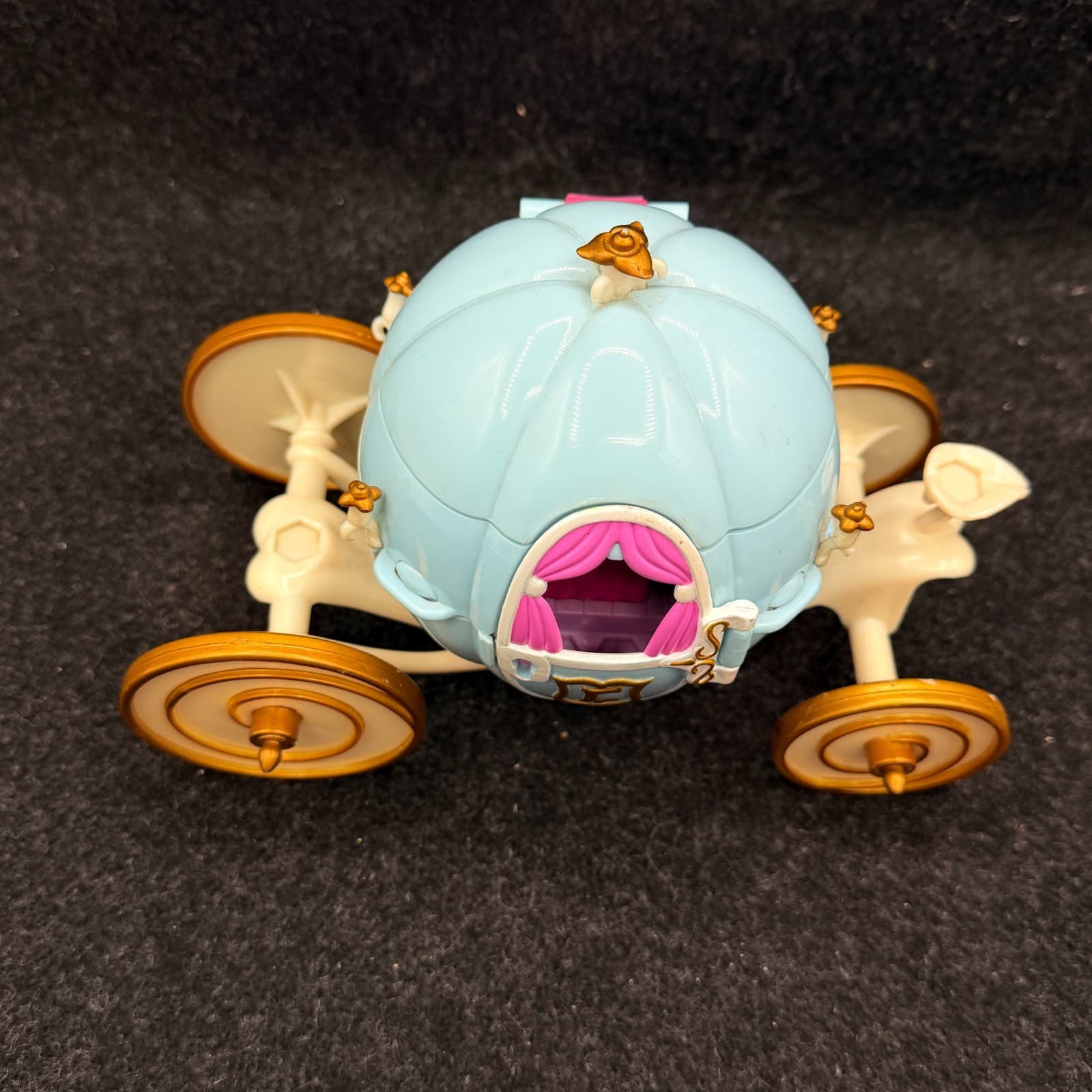VTG 1999 Polly Pocket Cinderella Carriage With Figures NO KEY - Thumbnail 3